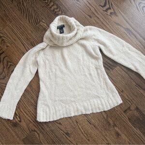 Cozy Cream Over Sized Turtleneck Sweater
